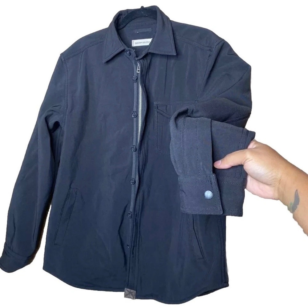 Dakota Grizzly Mens Charcoal Black Zip Front Button Jacket Size M